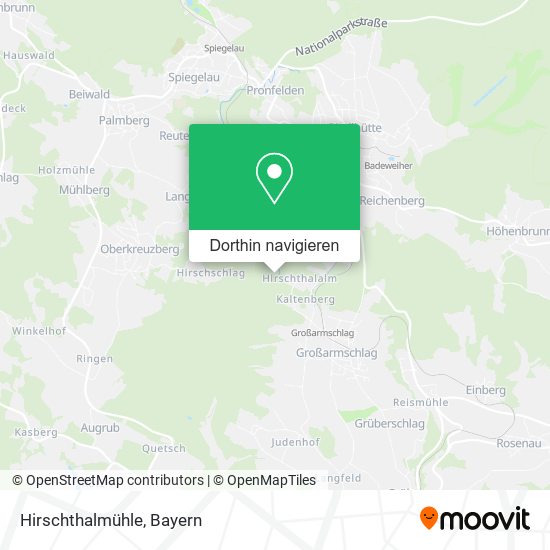 Hirschthalmühle Karte