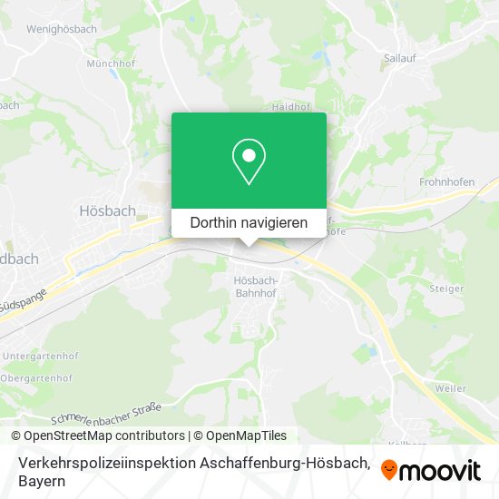 Verkehrspolizeiinspektion Aschaffenburg-Hösbach Karte