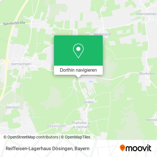 Reiffeisen-Lagerhaus Dösingen Karte