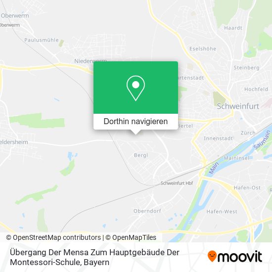 Übergang Der Mensa Zum Hauptgebäude Der Montessori-Schule Karte