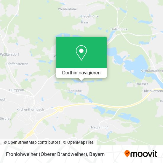 Fronlohweiher (Oberer Brandweiher) Karte