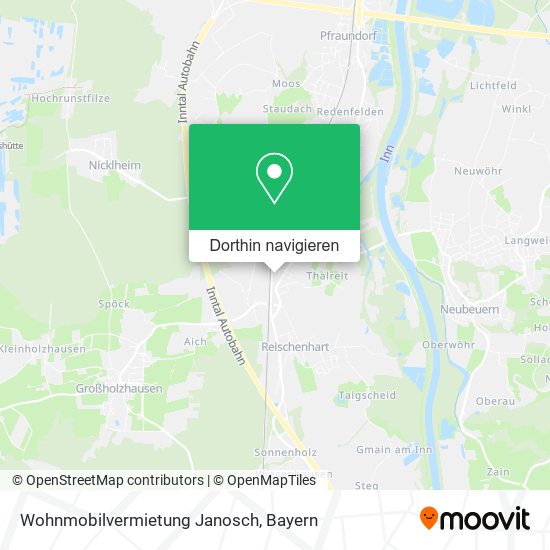 Wohnmobilvermietung Janosch Karte
