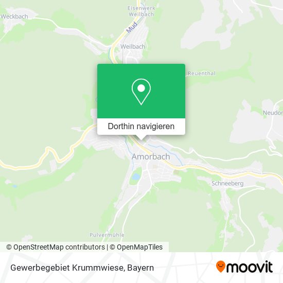 Gewerbegebiet Krummwiese Karte