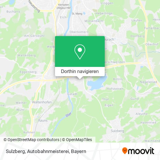 Sulzberg, Autobahnmeisterei Karte
