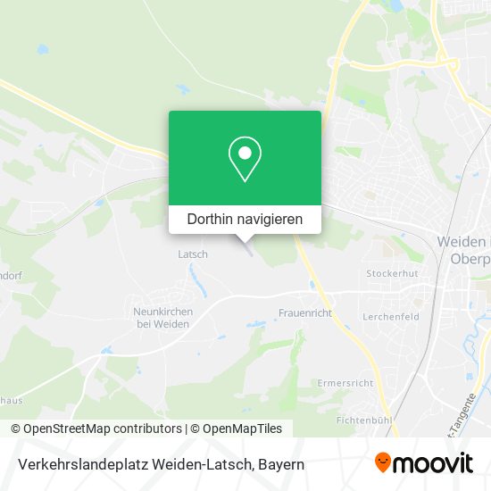 Verkehrslandeplatz Weiden-Latsch Karte