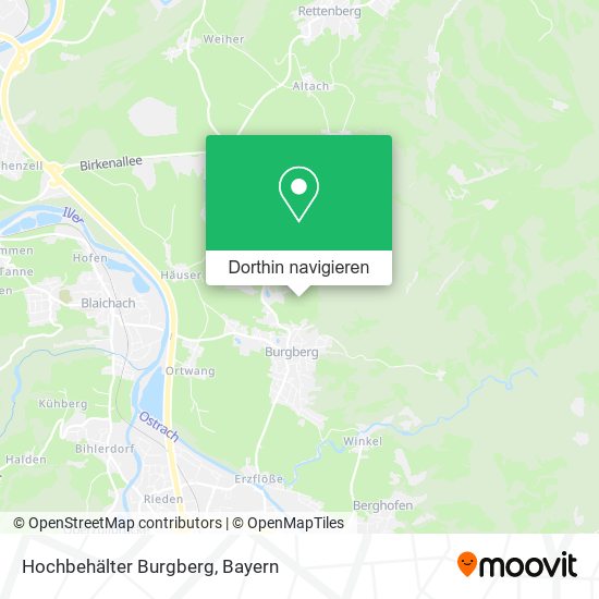 Hochbehälter Burgberg Karte