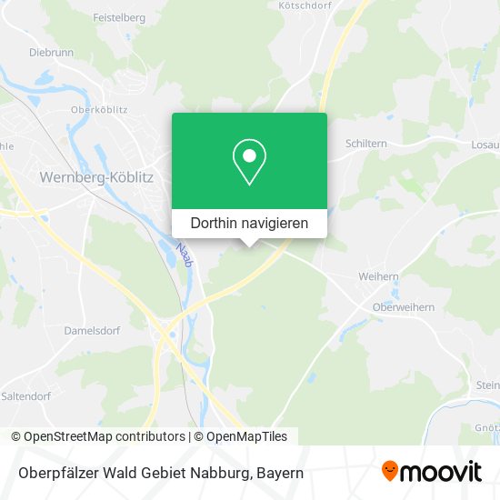 Oberpfälzer Wald Gebiet Nabburg Karte