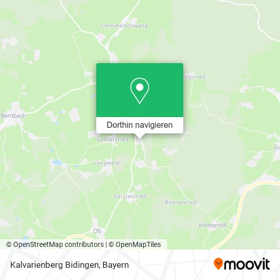 Kalvarienberg Bidingen Karte