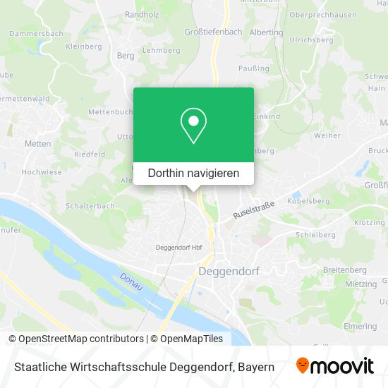 Staatliche Wirtschaftsschule Deggendorf Karte