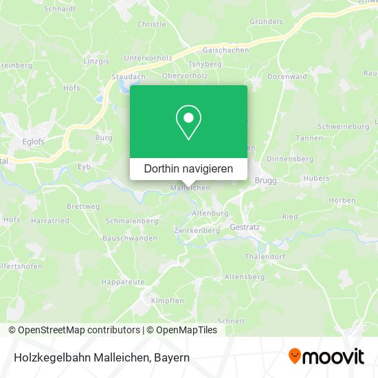 Holzkegelbahn Malleichen Karte