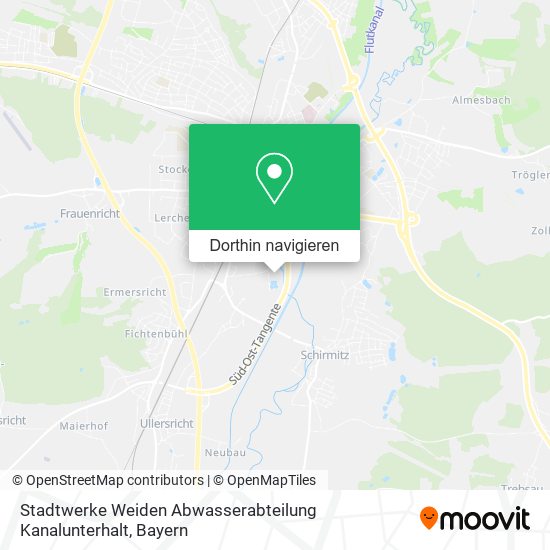 Stadtwerke Weiden Abwasserabteilung Kanalunterhalt Karte