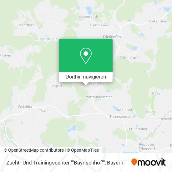 Zucht- Und Trainingscenter ""Bayrischhof"" Karte