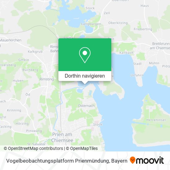 Vogelbeobachtungsplatform Prienmündung Karte