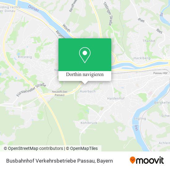 Busbahnhof Verkehrsbetriebe Passau Karte