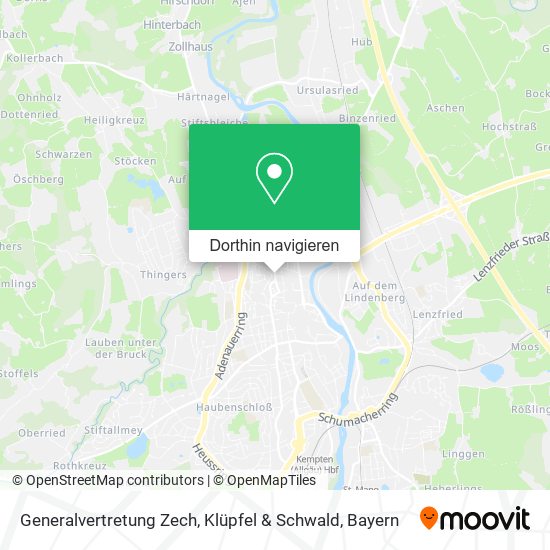 Generalvertretung Zech, Klüpfel & Schwald Karte