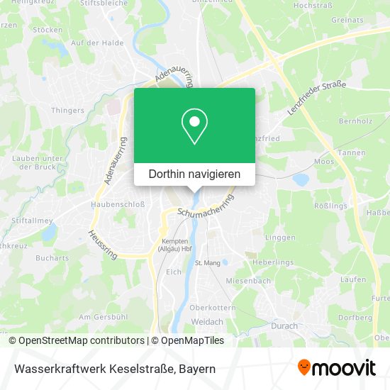 Wasserkraftwerk Keselstraße Karte