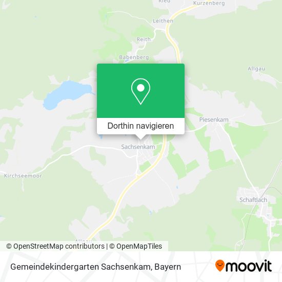Gemeindekindergarten Sachsenkam Karte