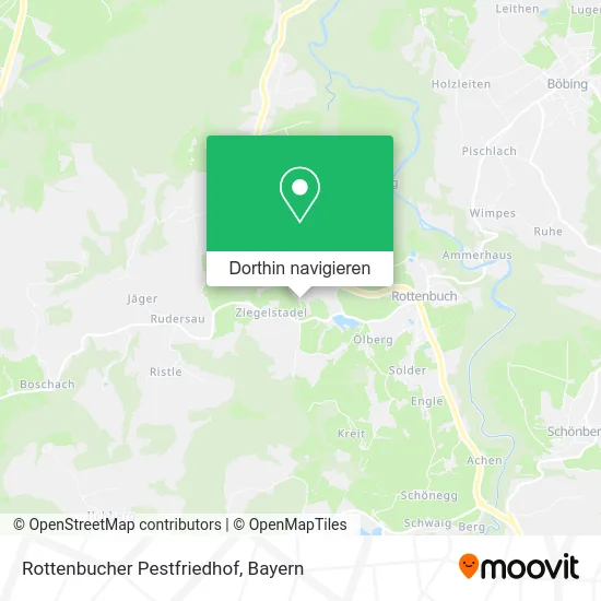 Rottenbucher Pestfriedhof Karte