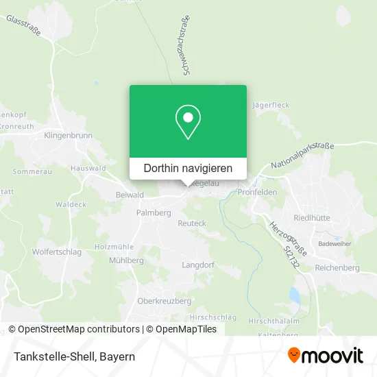 Tankstelle-Shell Karte