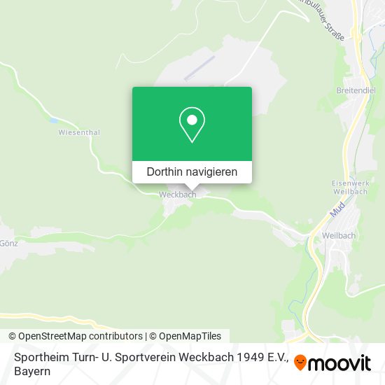 Sportheim Turn- U. Sportverein Weckbach 1949 E.V. Karte