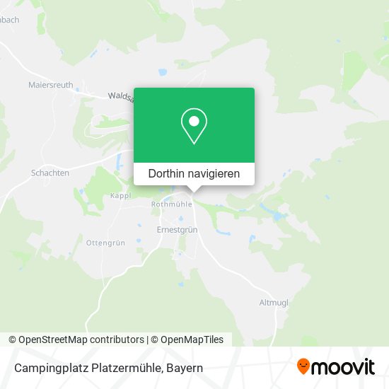Campingplatz Platzermühle Karte