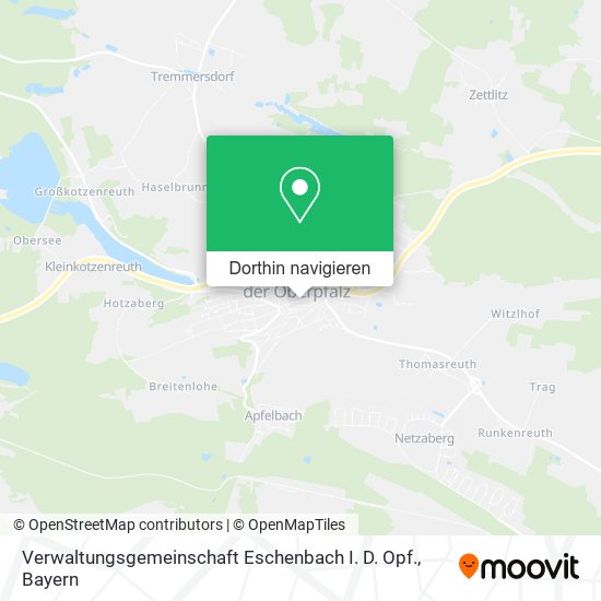 Verwaltungsgemeinschaft Eschenbach I. D. Opf. Karte