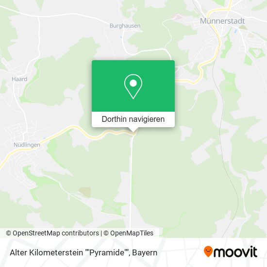 Alter Kilometerstein ""Pyramide"" Karte