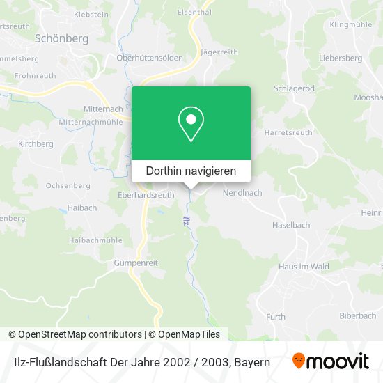 Ilz-Flußlandschaft Der Jahre 2002 / 2003 Karte
