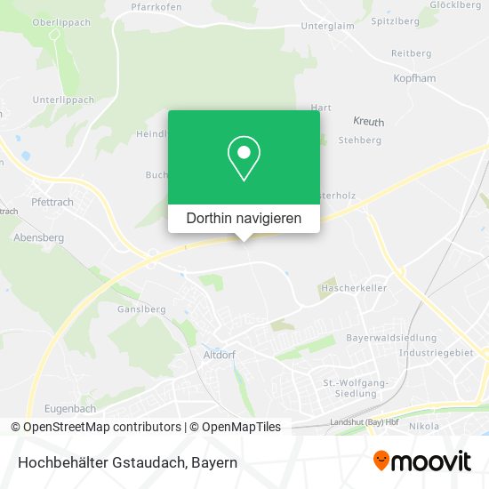 Hochbehälter Gstaudach Karte
