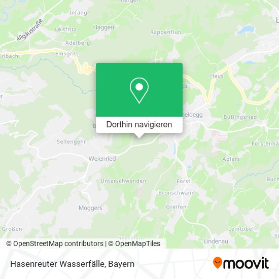 Hasenreuter Wasserfälle Karte