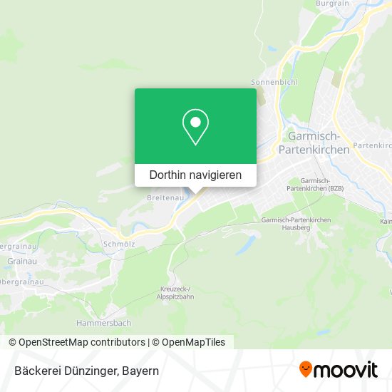 Bäckerei Dünzinger Karte