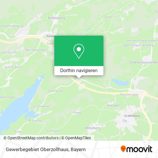 Gewerbegebiet Oberzollhaus Karte