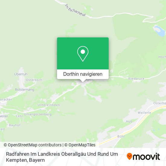 Radfahren Im Landkreis Oberallgäu Und Rund Um Kempten Karte