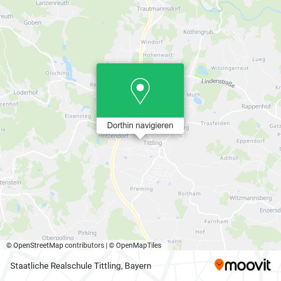 Staatliche Realschule Tittling Karte