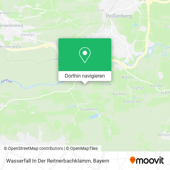 Wasserfall In Der Reitnerbachklamm Karte