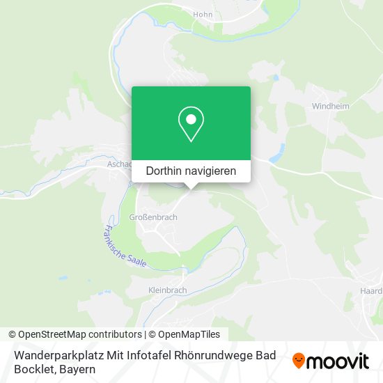 Wanderparkplatz Mit Infotafel Rhönrundwege Bad Bocklet Karte