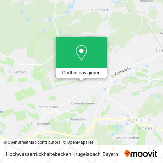 Hochwasserrückhaltebecken Krugelsbach Karte