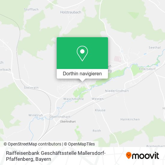 Raiffeisenbank Geschäftsstelle Mallersdorf-Pfaffenberg Karte