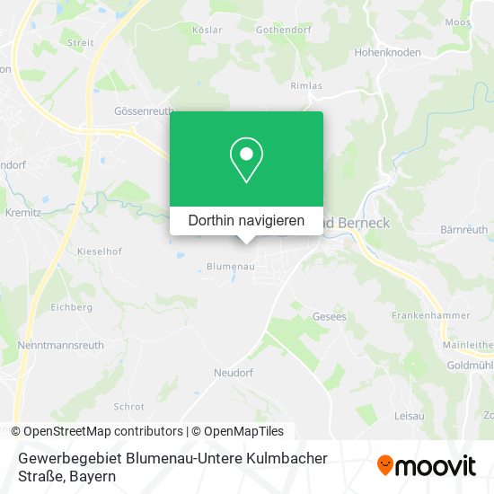 Gewerbegebiet Blumenau-Untere Kulmbacher Straße Karte