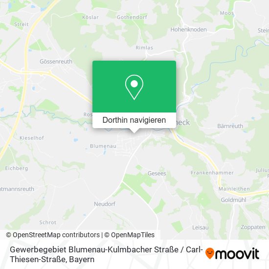 Gewerbegebiet Blumenau-Kulmbacher Straße / Carl-Thiesen-Straße Karte