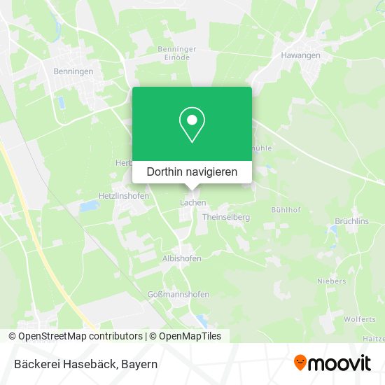 Bäckerei Hasebäck Karte