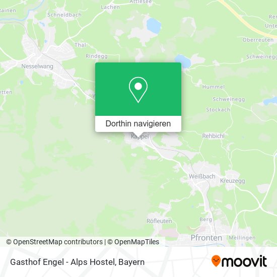 Gasthof Engel - Alps Hostel Karte