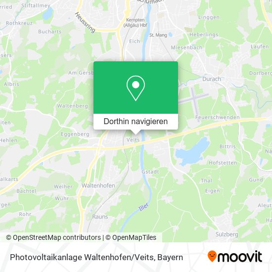 Photovoltaikanlage Waltenhofen / Veits Karte
