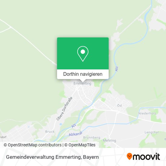 Gemeindeverwaltung Emmerting Karte