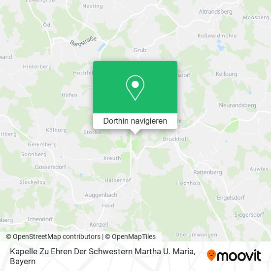 Kapelle Zu Ehren Der Schwestern Martha U. Maria Karte