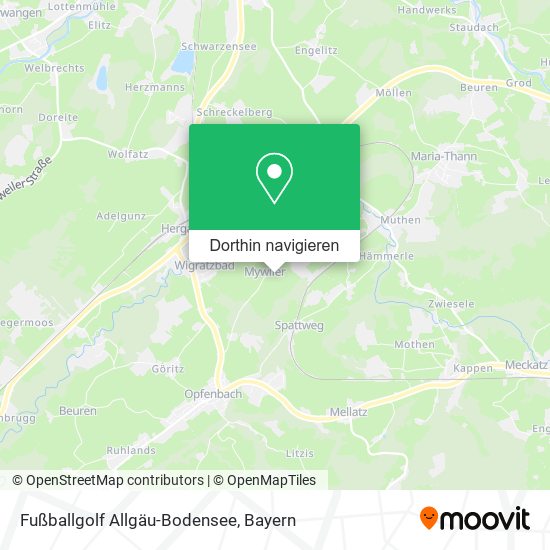 Fußballgolf Allgäu-Bodensee Karte