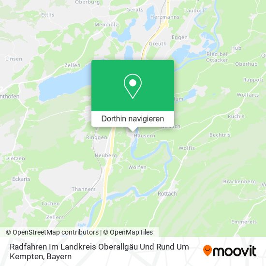 Radfahren Im Landkreis Oberallgäu Und Rund Um Kempten Karte