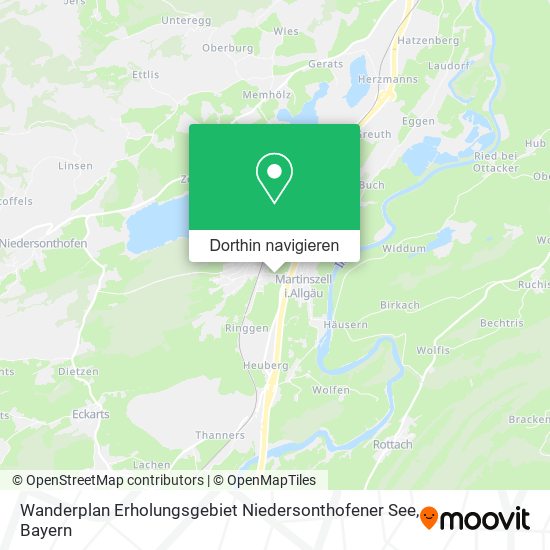 Wanderplan Erholungsgebiet Niedersonthofener See Karte