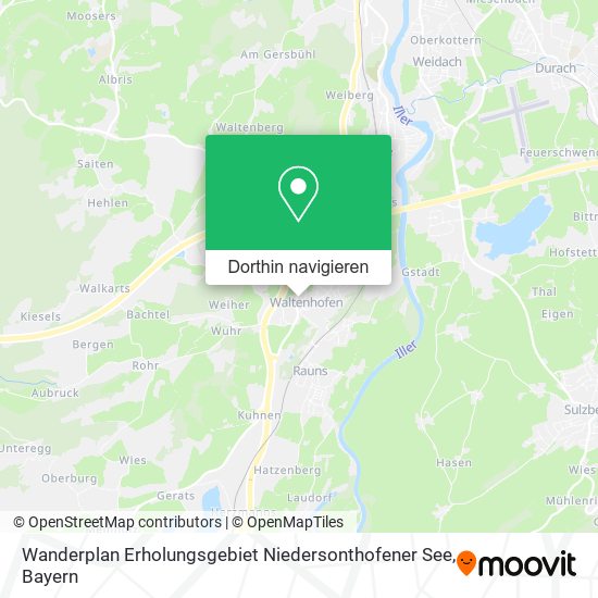 Wanderplan Erholungsgebiet Niedersonthofener See Karte