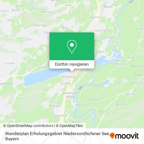 Wanderplan Erholungsgebiet Niedersonthofener See Karte